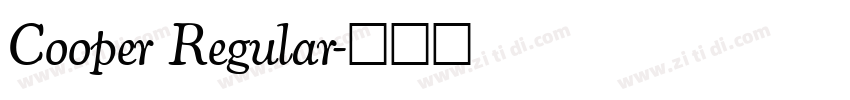 Cooper Regular字体转换